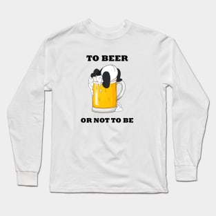 To beer or not to be - Funny Panda Long Sleeve T-Shirt